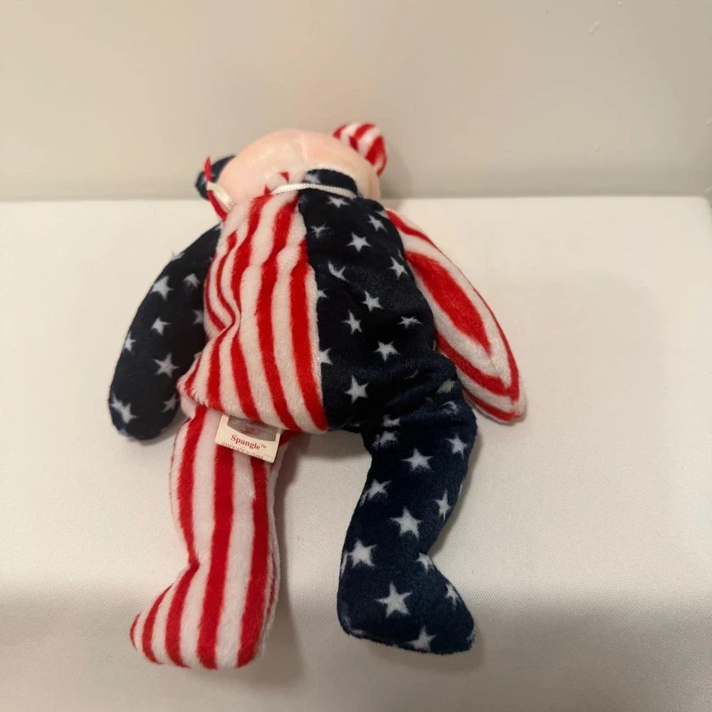 Ty Beanie Babies Spangle the Bear 1999 American Flag Patriotic Plush Toy